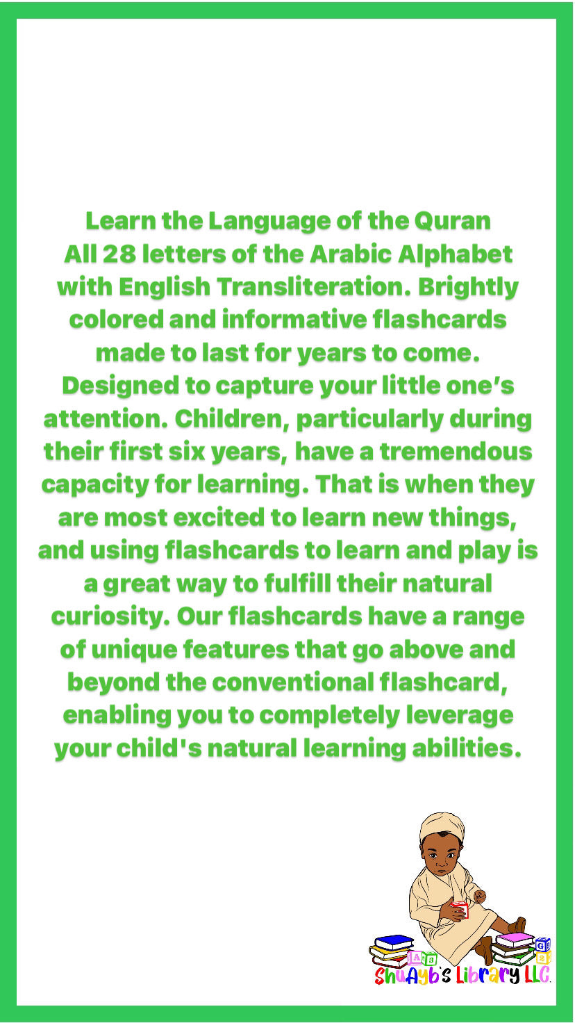Arabic Alphabet Flash Cards